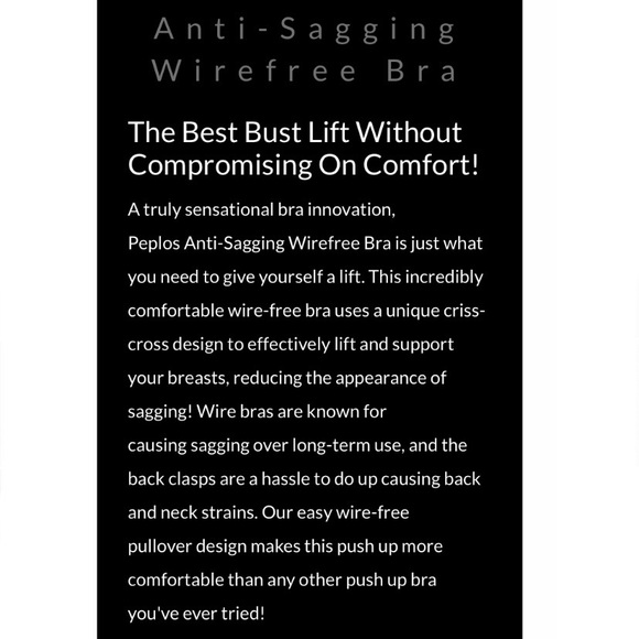 Peplos Anti-Sagging Wirefree Bra, M - Picture 13 of 15